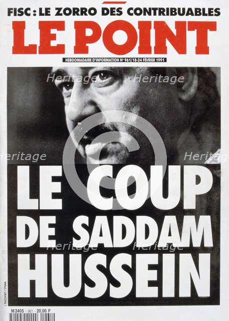 Front cover of Le Point, Febuary 1991. Artist: Unknown