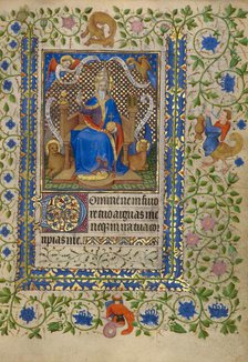 The Lord Enthroned between the Altars of the New and Old Law; Book of Hours, about 1410. Creator: Unknown.