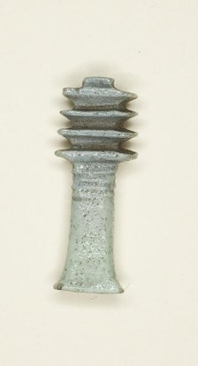 Amulet of a Djed Pillar, Egypt, Third Intermediate Period, Dynasty 21-25 (1070-656 BCE). Creator: Unknown.
