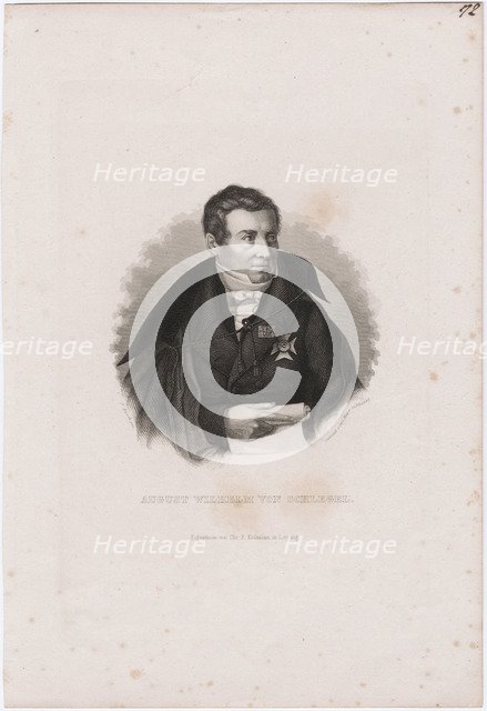 August Wilhelm von Schlegel (1767-1845). Artist: Mayer, Carl (1798-1868)