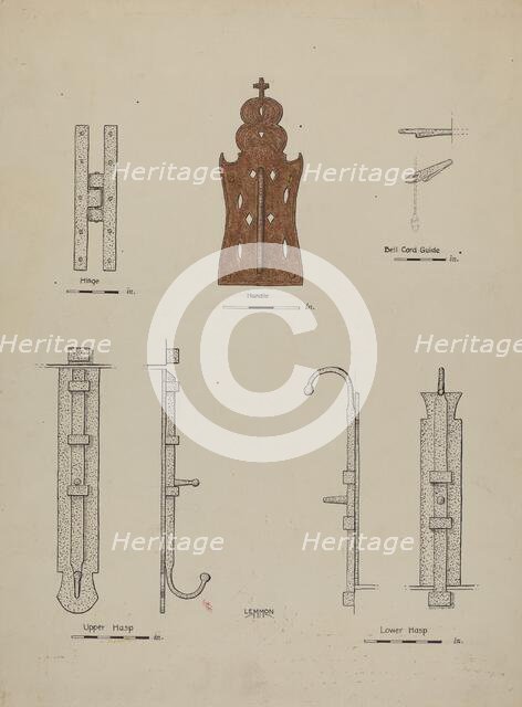 Doorway and Doors, c. 1939. Creator: Paul Park.