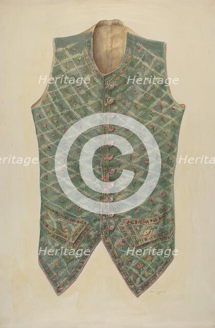 Man's Vest, 1941. Creator: Charles Bowman.