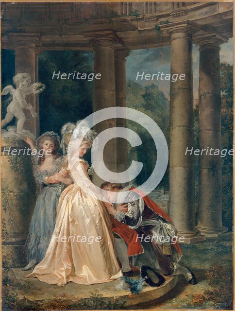 Le Serment à l'amour (The Oath to Love), 1786. Creator: Trinquesse, Louis Rolland (c. 1746-1800).