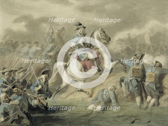 Onrushing general in battle, undated. (c1880s) Creator: Sigmund L'Allemand.