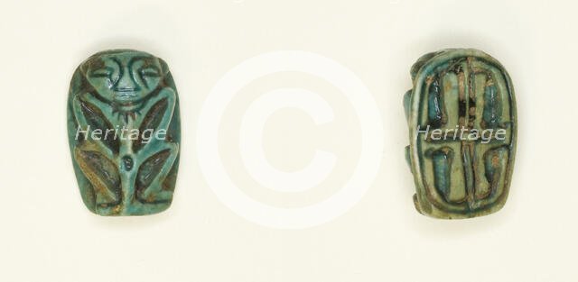 Scaraboid: Dwarf Figure, Egypt, New Kingdom, Dynasties 19-20 (about 1295-1069 BCE). Creator: Unknown.