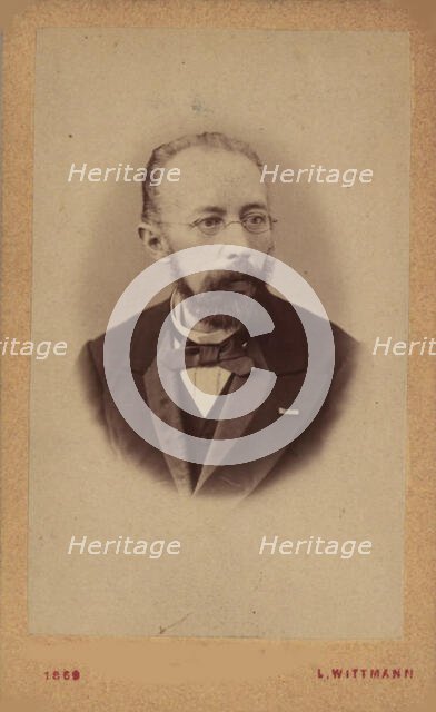 Portrait of the librettist and composer Franz Friedrich Richard Genée (1823-1895), 1869. Creator: Photo studio Leopold Wittmann.