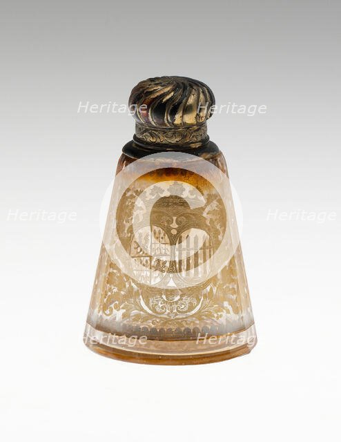 Flask, Bohemia, c. 1730. Creator: Bohemia Glass.