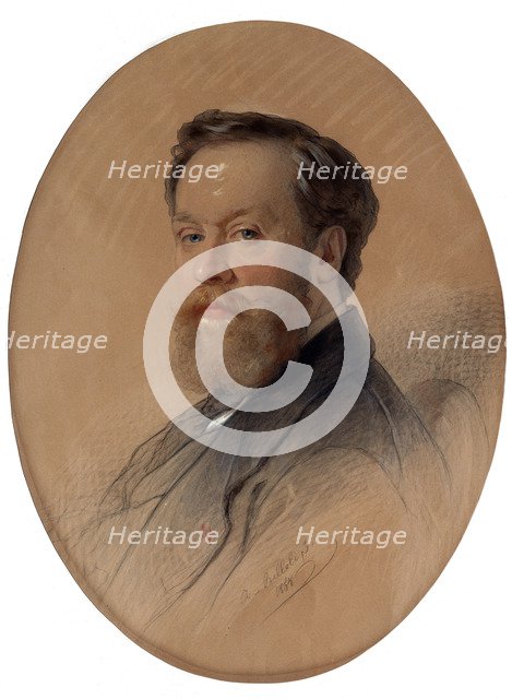 Portrait of the marshal of the nobility V.Y. Tulinov, 1868.  Creator: Belloli, Andrei (1820-1881).