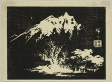 Mountain landscape, section of an untitled harimaze print, n.d. Creator: Ando Hiroshige.