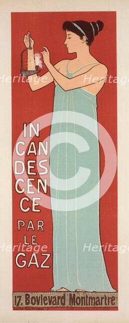 Affiche pour la Société française d' "Incandescence par le Gaz (Système Auer)"., c1896. Creator: Maurice Realier-Dumas.