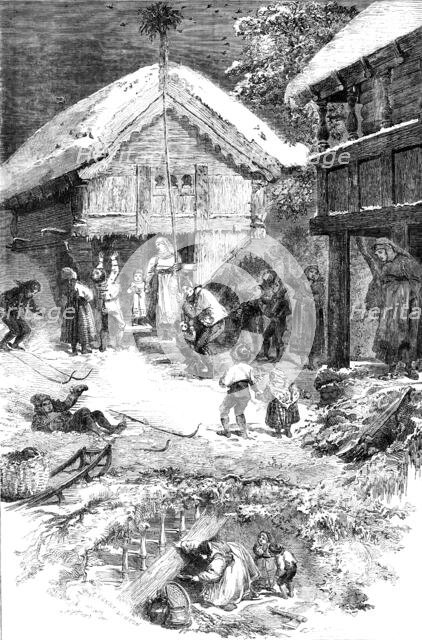 Winter in Norway - from a picture by Adolphe Tidemand, 1856.  Creator: Henry Duff Linton.