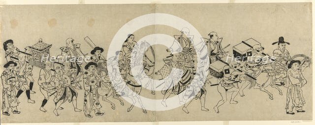 Arrival of the Korean Embassy in Edo, c. 1709. Creator: Torii Kiyonobu I.