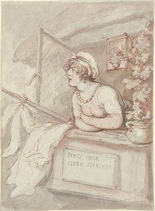 Nancy Cock - Clear Starcher, c. 1815. Creator: Thomas Rowlandson.