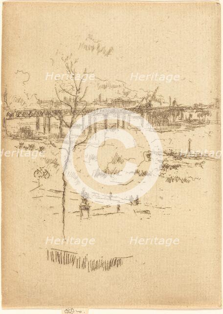 Charing Cross Railway-Bridge, c. 1887. Creator: James Abbott McNeill Whistler.