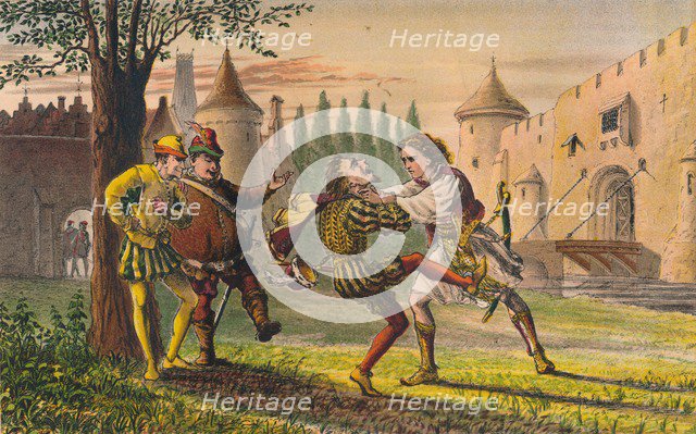 'Sebastian: Why! There's for thee! And there! And there!', c1875. Artist: Robert Charles Dudley.