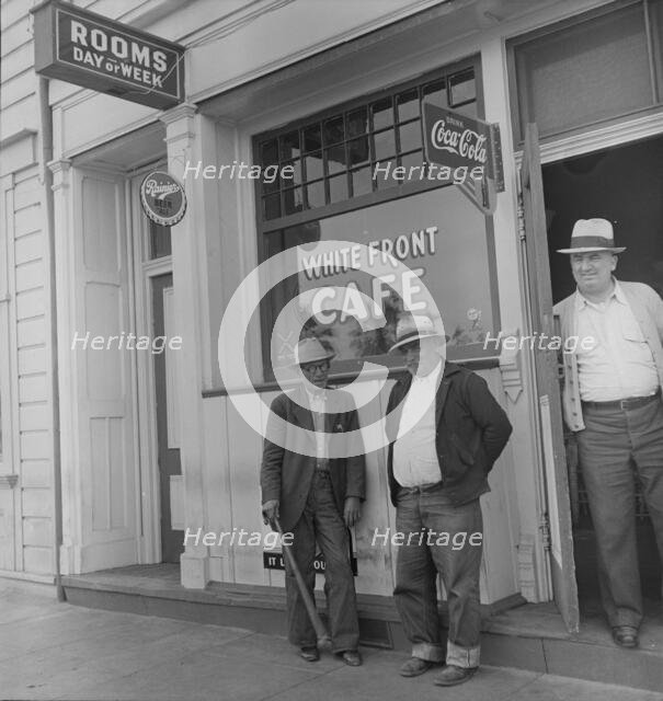 Main street, Gibson, California, 1938. Creator: Dorothea Lange.