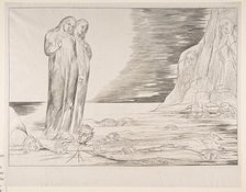 The Circle of Traitors: Dante's Foot Striking Bocca degli Abbate, from Dante's Infe..., ca. 1825-27. Creator: William Blake.