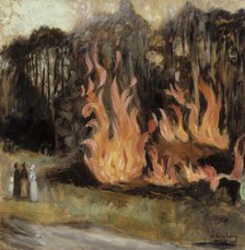 Bonfires, 1890-1917. Creator: Hugo Simberg.