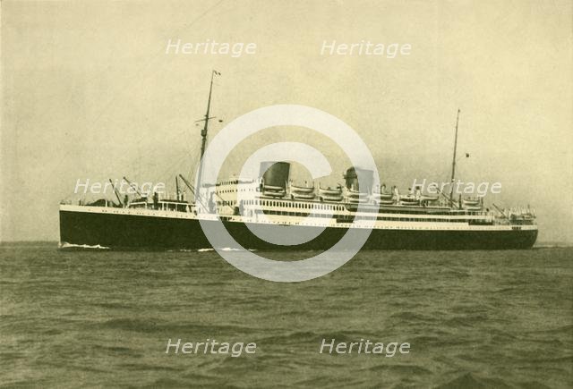 'The Royal Mail Motor Liner "Asturias" (22,500 Tons Gross)', c1930. Creator: William Newenham Montague Orpen.