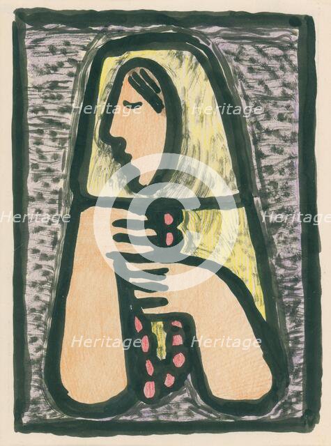 Woman with a rosary, around 1933. Creator: Mikulas Galanda.