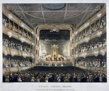 Interior view of Covent Garden Theatre, Bow Street, Westminster, London, 1808. Artist: J Bluck