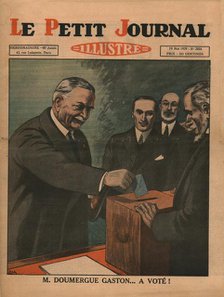 Monsieur Gaston Doumergue...has voted!, 1929. Creator: Unknown.