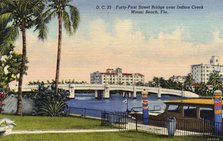 41st Street Bridge over Indian Creek, Miami Beach, Florida, USA, 1937. Artist: Unknown