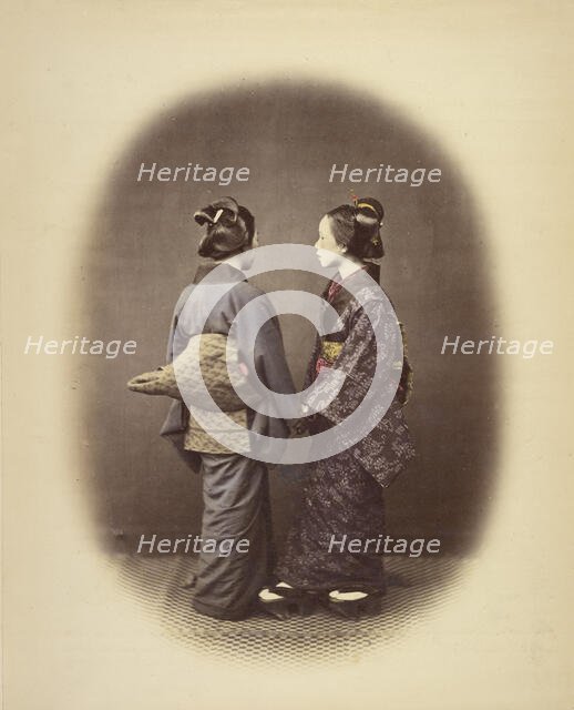 Two Japanese Women, 1868. Creator: Felice Beato.