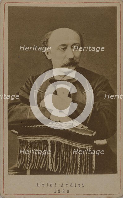Portrait of the composer Luigi Arditi (1822-1903), 1880. Creator: Anonymous.