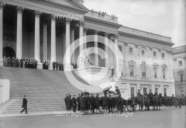 Admiral George Dewey, U.S.N. - Taking Coffin Into Capitol, 1917. Creator: Harris & Ewing.