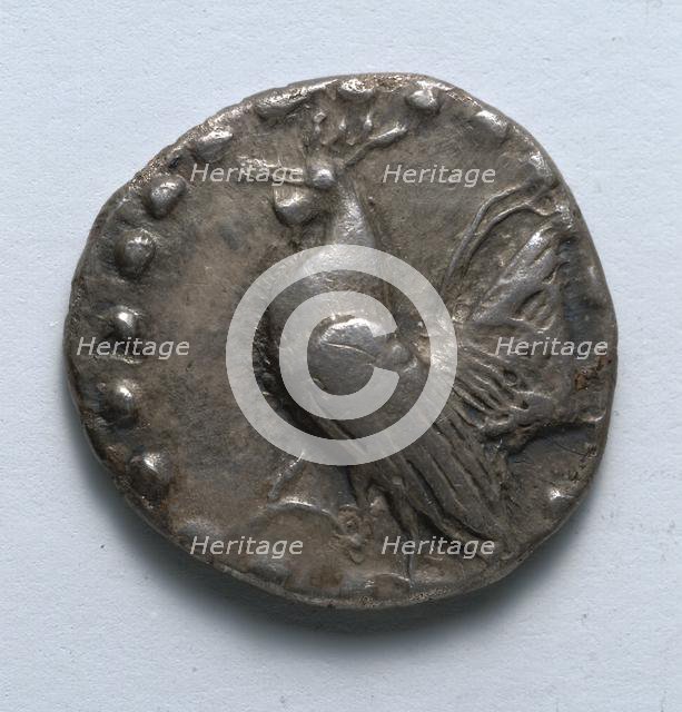 Aegineatan Drachm: Rooster (obverse), c. 482 BC. Creator: Unknown.