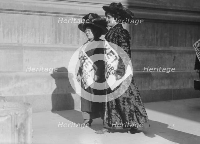 Women strike pickets, New York, 1910. Creator: Bain News Service.