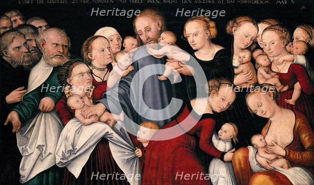 Christ Blessing the Children, c.1540. Artist: Cranach, Lucas, the Elder (1472-1553)