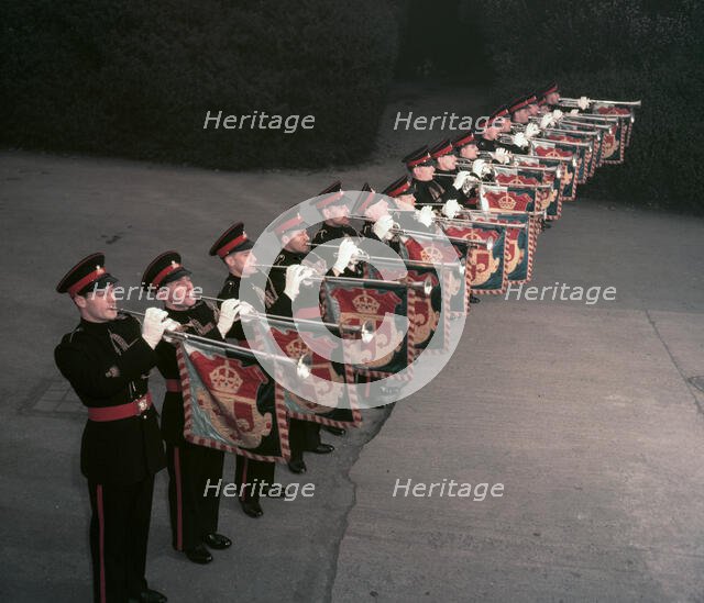 Trumpeters of the Royal Military School of Music, 1952.  Creator: Arthur Charles Kirby Ware.