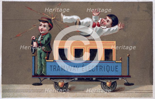 Electric Tramway, 19th century. Artist: Unknown
