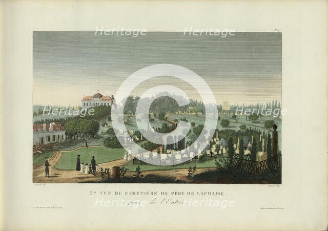 Vue du cimetière du Père de Lachaise prise de l'entrée, 1817-1824. Creator: Courvoisier-Voisin, Henri (1757-1830).