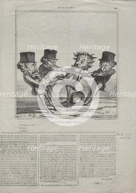 Actualities (No. 98): The quartering reinstated, 1869. Creator: Honoré Daumier (French, 1808-1879).