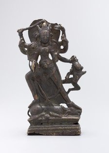 Goddess Durga Slaying the Buffalo Demon, 9th century. Creator: Unknown.