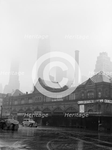 Foggy morning at Fulton fish market, New York City, 1943. Creator: Gordon Parks.