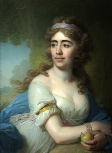 Portrait of Skobeyeva, 1790s. Artist: Borovikovsky, Vladimir Lukich (1757-1825)
