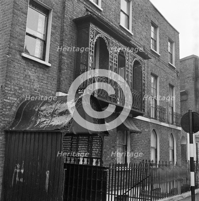 Wooden verandah, Camden Town, London, 1955-1965.  Artist: John Gay