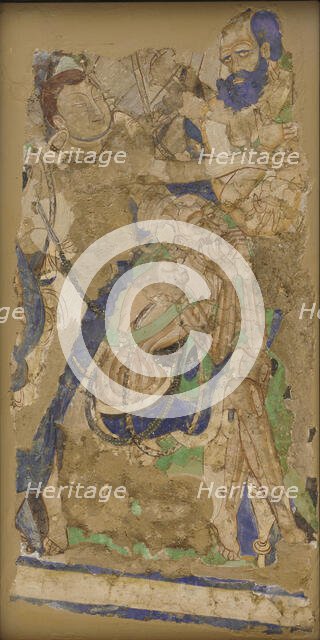 Three Figures, from Cave 224, 4th-6th century. Creator: Unknown.