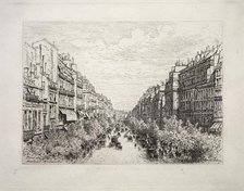 Boulevard Montmartre, 1884. Creator: Maxime Lalanne (French, 1827-1886).