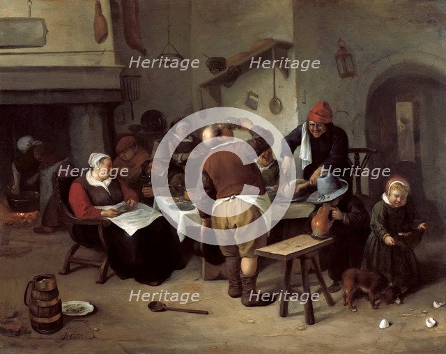 The Fat Kitchen. Artist: Steen, Jan Havicksz (1626-1679)