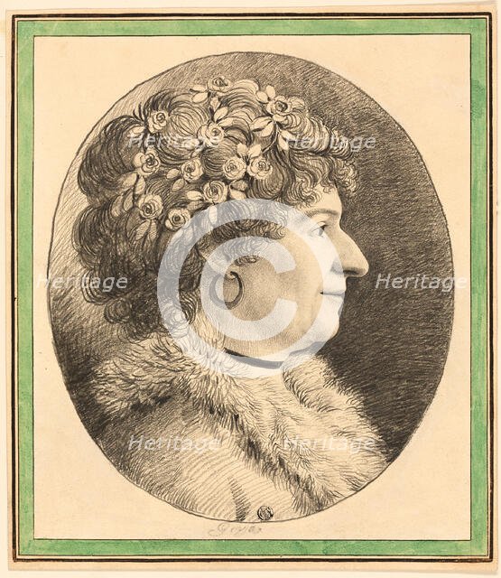 Profile Bust of a Woman with Flowers in Her Hair, n.d. Creator: Unknown.