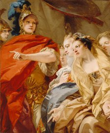 The Women of Darius Invoking the Clemency of Alexander, between 1750 and 1753. Creator: Giovanni Domenico Tiepolo.