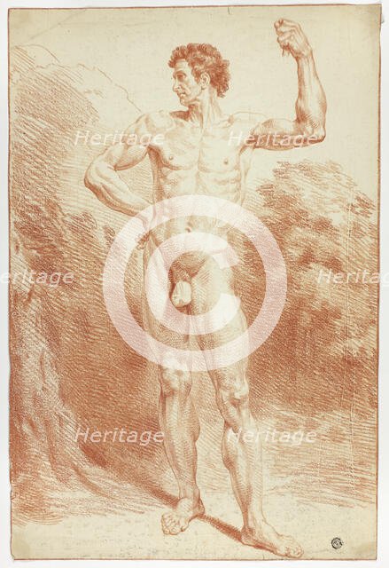 Standing Academic Male Nude, n.d. Creator: Unknown.