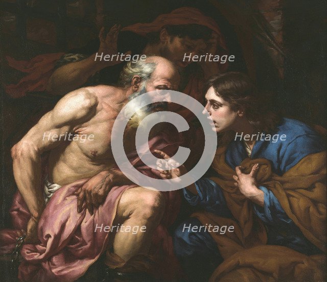 Joseph interpreting the dreams of the baker and the butler, Between 1660 and 1670.