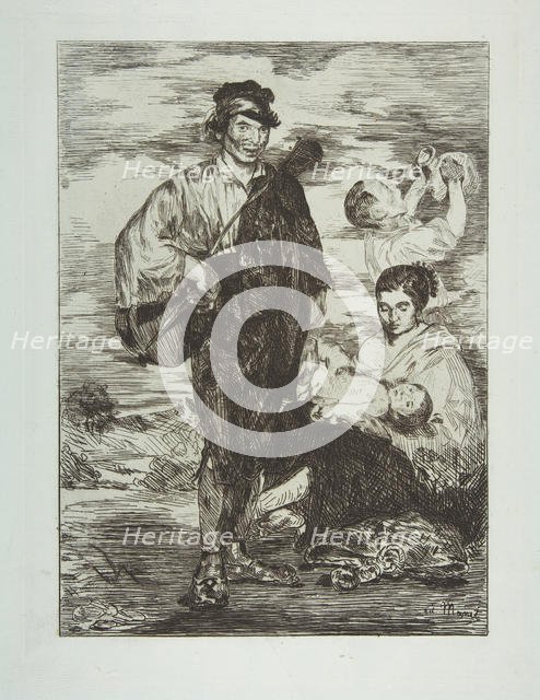 The Gypsies (Les Gitanos), 1862. Creator: Edouard Manet.