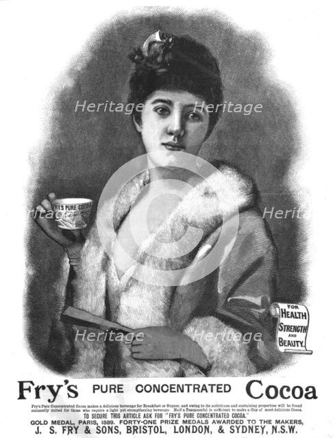 ''Fry's Pure Concentrated Cocoa', 1890. Creator: Unknown.